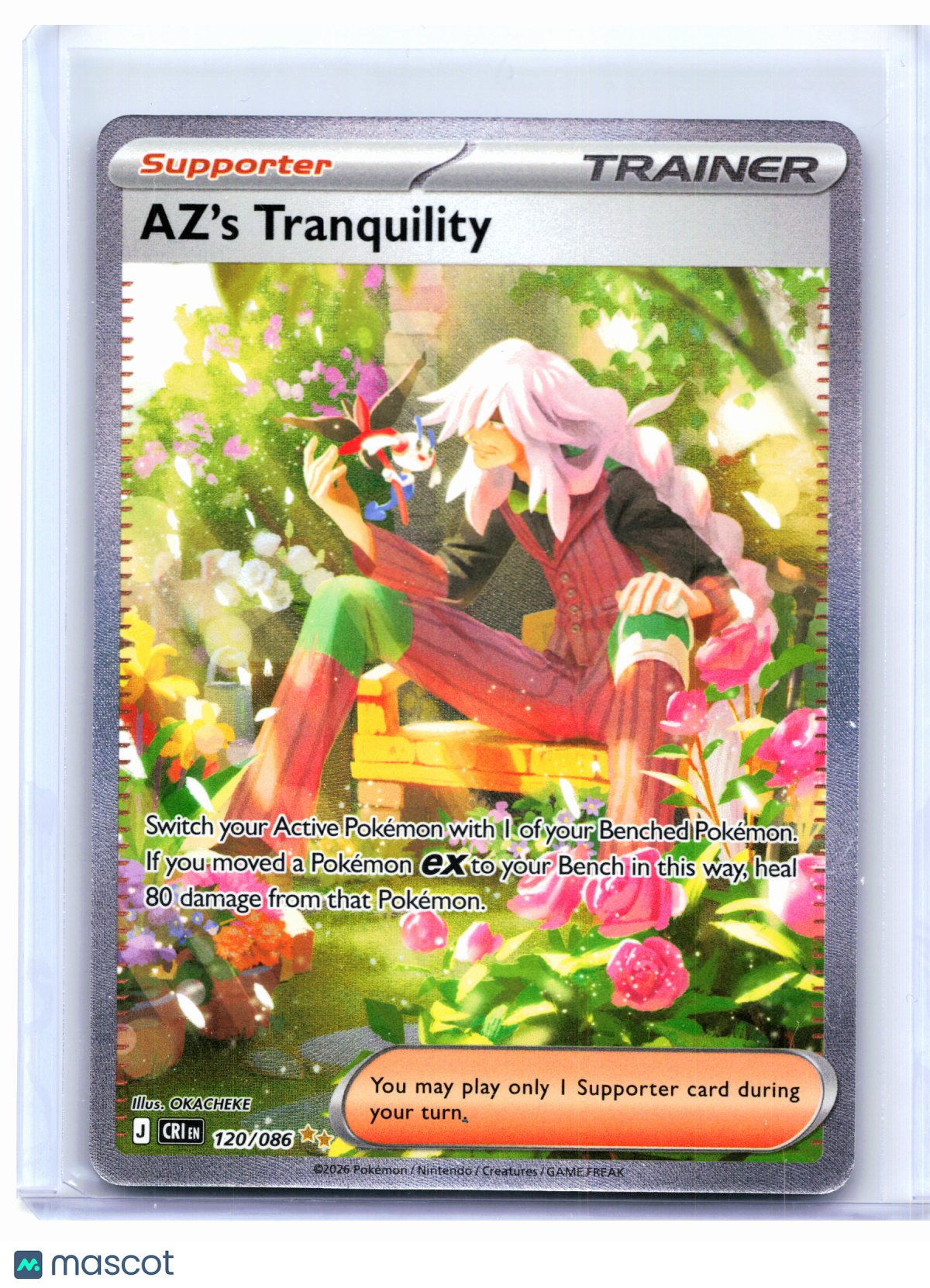 2026 Pokemon—AZ's Tranquility #120/086 Chaos Rising—SIR Holo