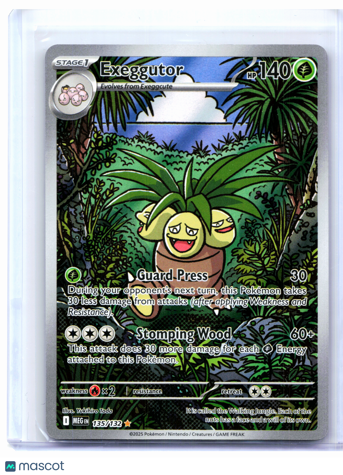 2025 Pokemon—Exeggutor #135/132 Mega Evolution Base Set—Illustration Rare Holo