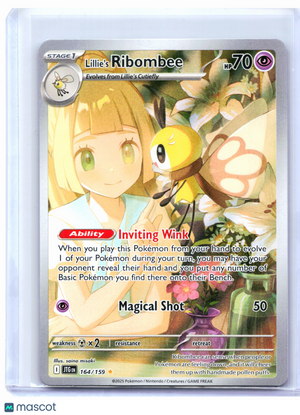 2025 Pokemon—Lillie's Ribombee #164/159 Journey Together—Illustration Rare Holo