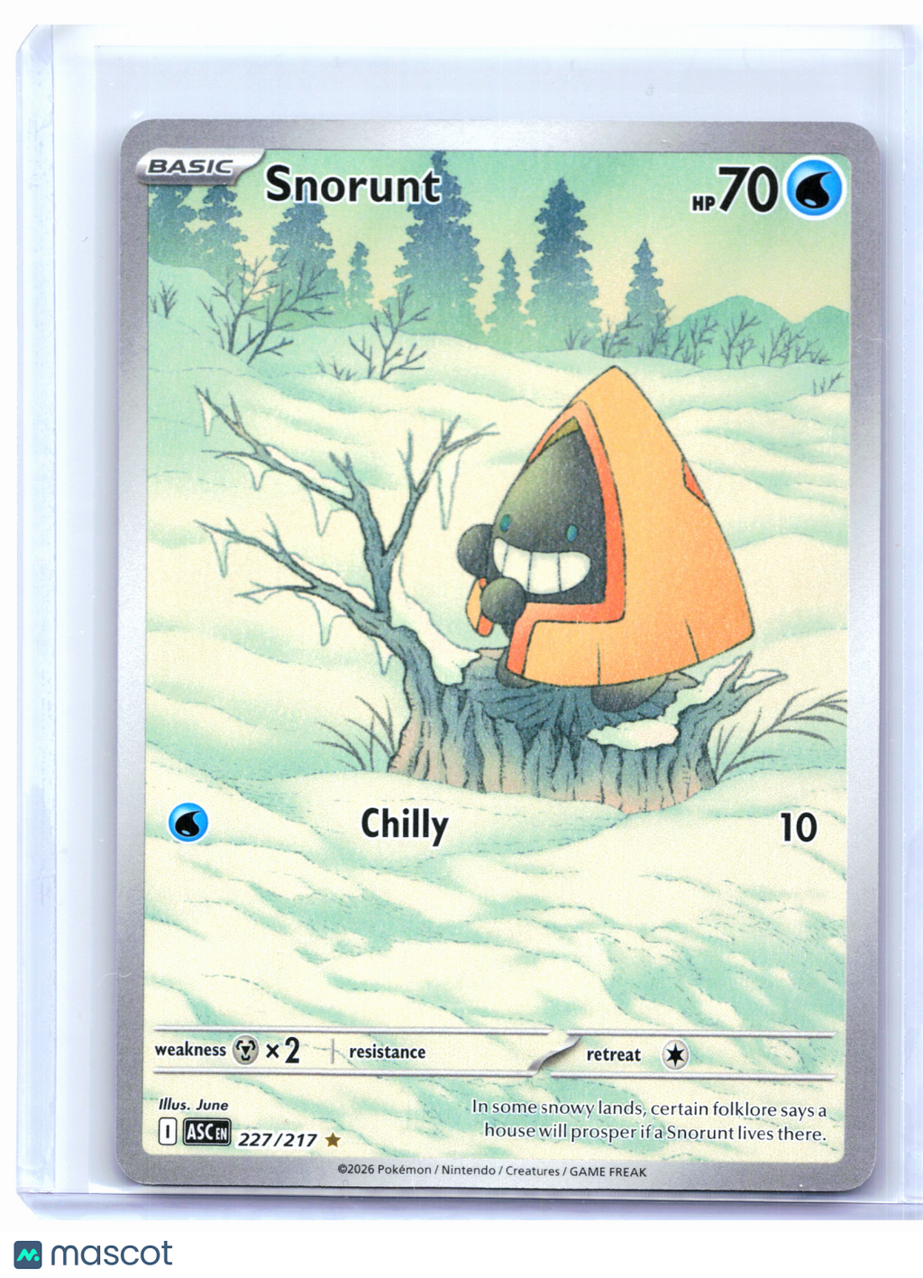 2026 Pokemon—Snorunt #227/217 Ascended Heroes—Illustration Rare Holo
