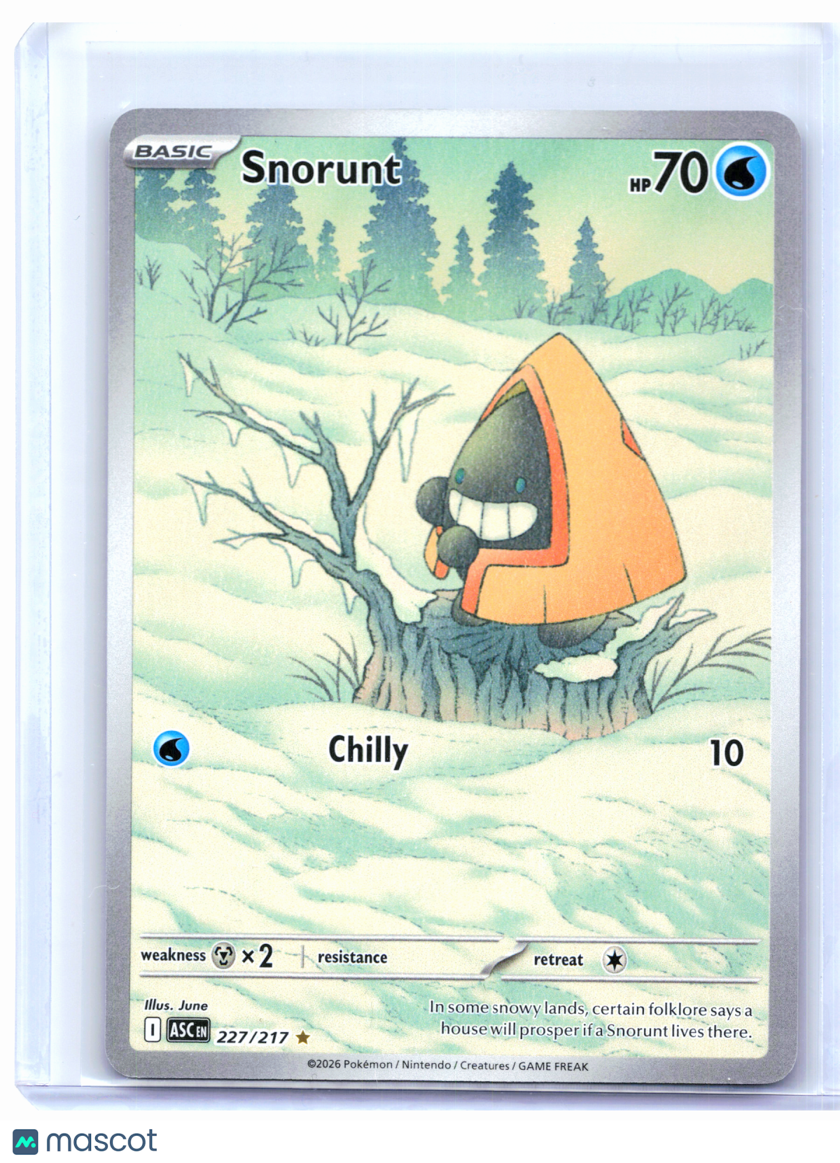 2026 Pokemon—Snorunt #227/217 Ascended Heroes—Illustration Rare Holo