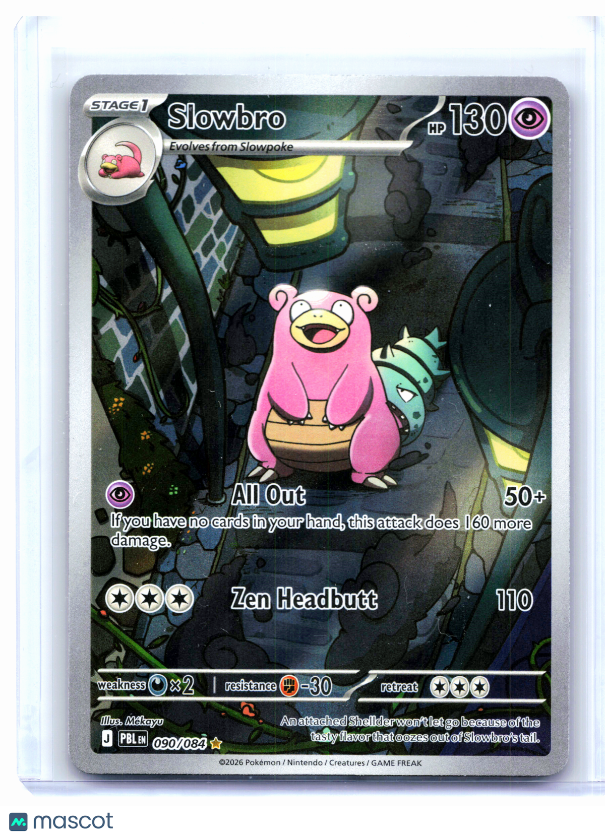2026 Pokemon—Slowbro #090/084 Pitch Black—Illustration Rare Holo