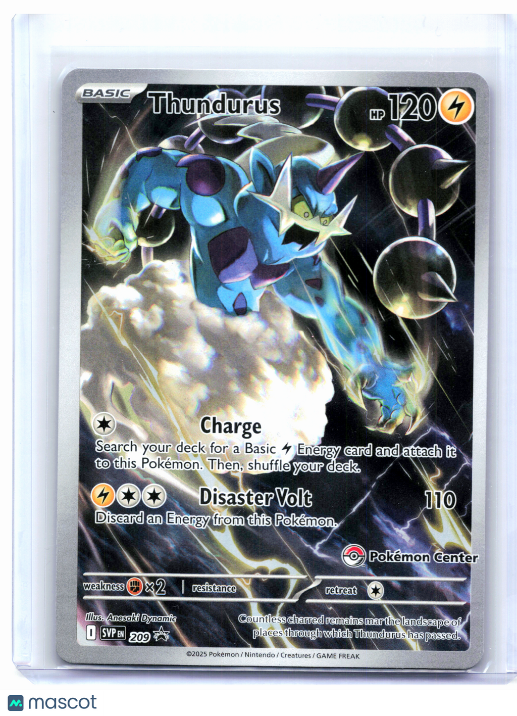 2025 Pokemon—Thundurus (Pokemon Center Exclusive) #209 SVP—Black Star Promo Holo