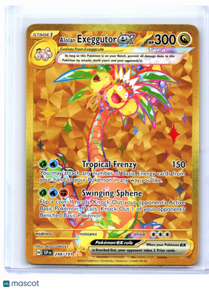 2024 Pokemon—Alolan Exeggutor ex #248/191 Surging Sparks—Hyper Rare Holo [LP]