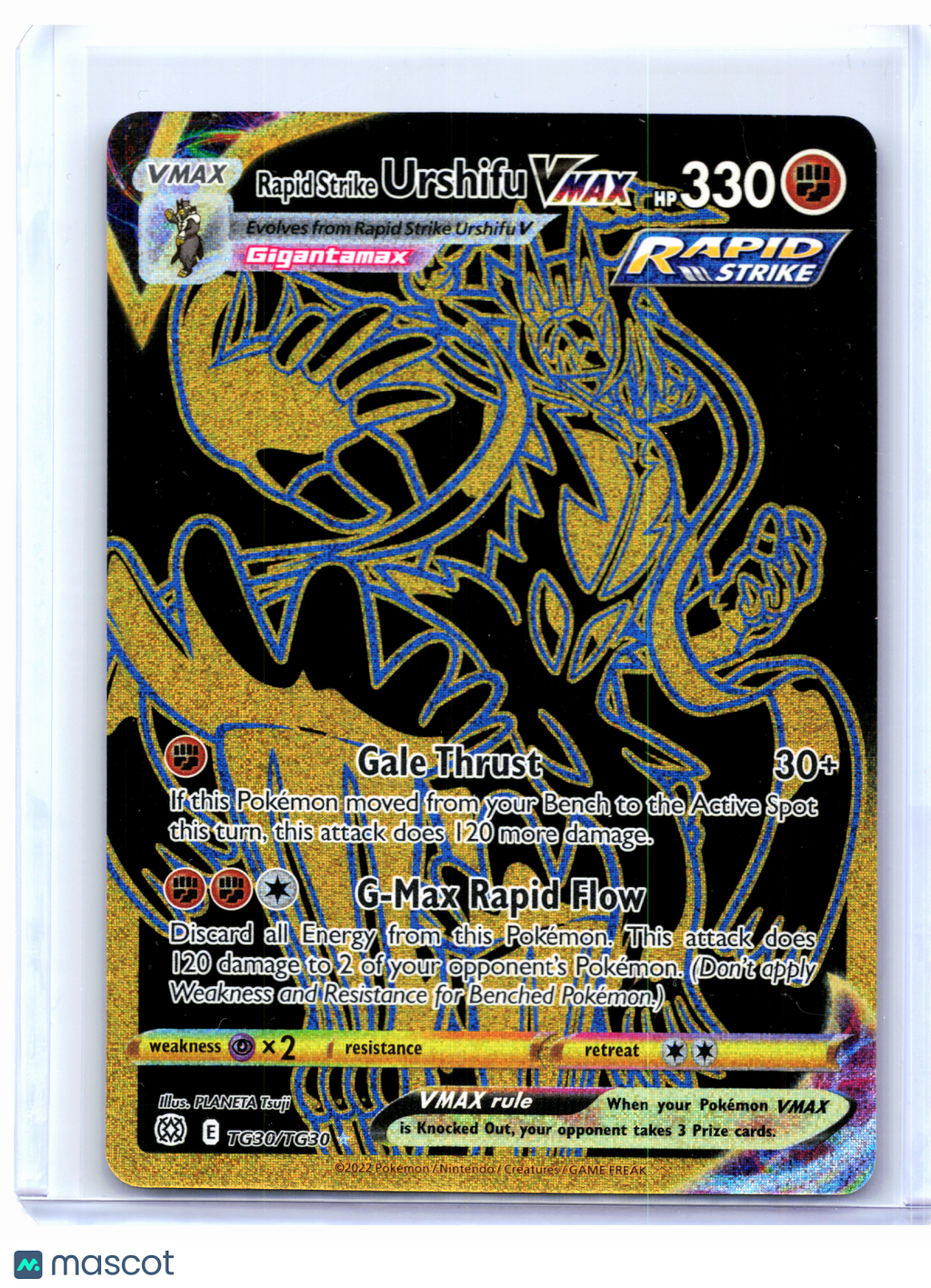 2022 Pokemon—Rapid Strike Urshifu VMAX #TG30/TG30 SWSH09:TG—Secret Rare [LP]