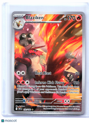 2025 Pokemon—Blaziken #192/182 Destined Rivals—Illustration Rare Holo [LP]