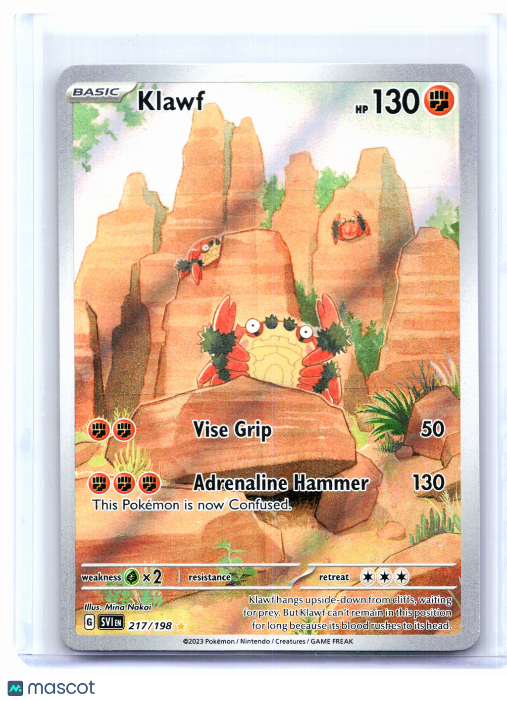 2023 Pokemon—Klawf #217/198 Scarlet & Violet Base Set—Illustration Rare [LP]