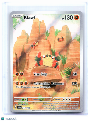 2023 Pokemon—Klawf #217/198 Scarlet & Violet Base Set—Illustration Rare [LP]