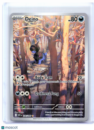 2025 Pokemon—Deino #146/086 White Flare—Illustration Rare Holo [Lightly Played]