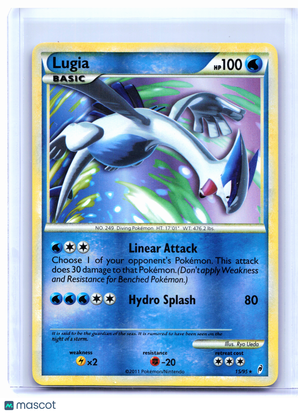 2011 Pokemon—Lugia #15/95 Call of Legends—Holo Rare Reverse Holo [MP]