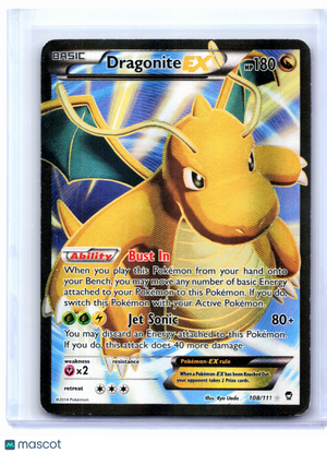 2014 Pokemon—Dragonite EX #108/111 Furious Fists—Ultra Rare Holo [HP]