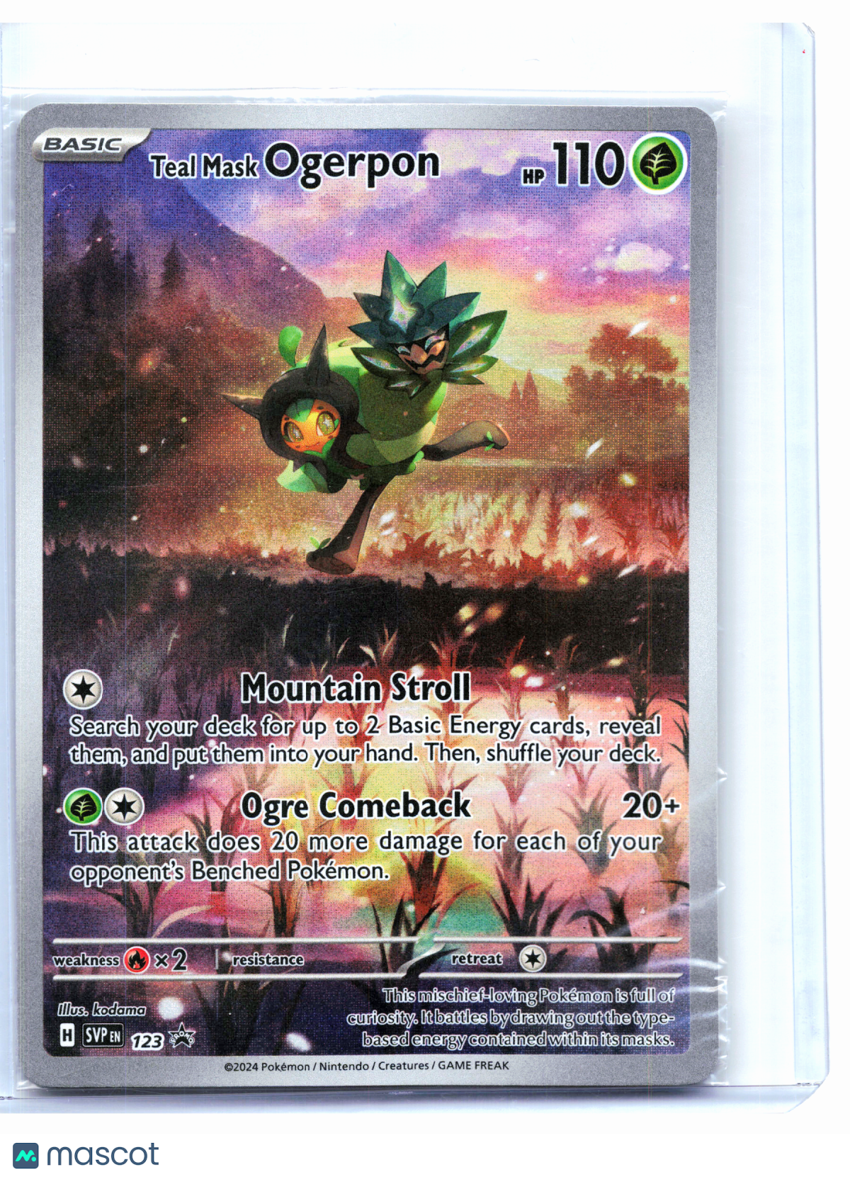 2024 Pokemon—Teal Mask Ogerpon #123 SVP—Black Star Promo Holo [Sealed]
