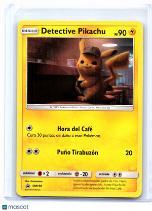 2019 Pokemon—Detective Pikachu #SM190 SMP—Black Star Promo Holo Spanish [LP]