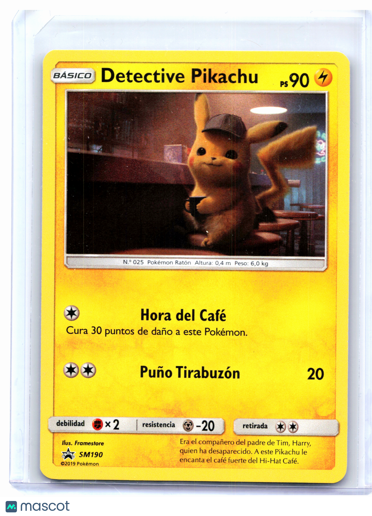 2019 Pokemon—Detective Pikachu #SM190 SMP—Black Star Promo Holo Spanish [LP]