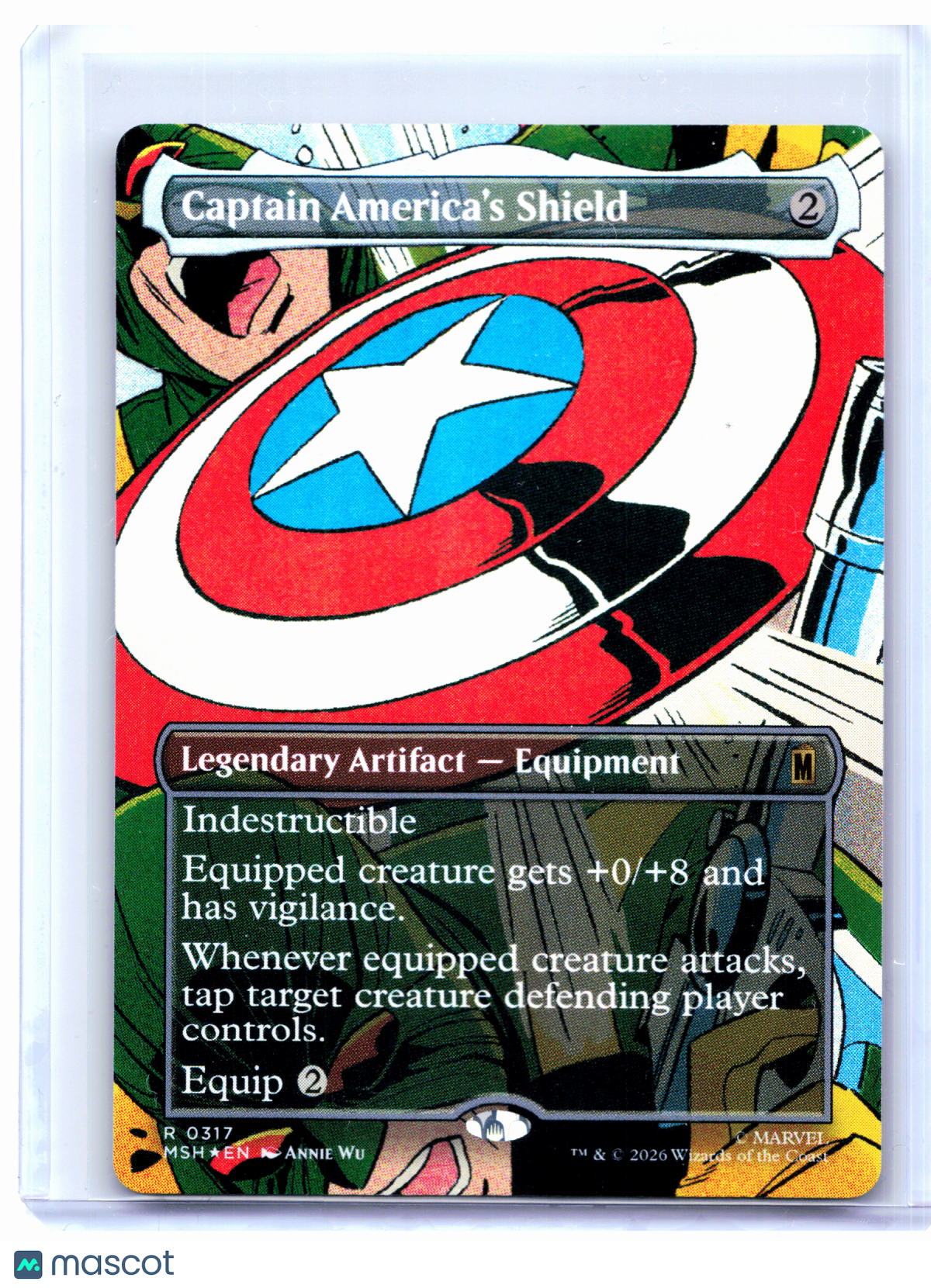 2026 Magic: TG—Captain America's Shield (Borderless) #0317 MSH—Rare Foil