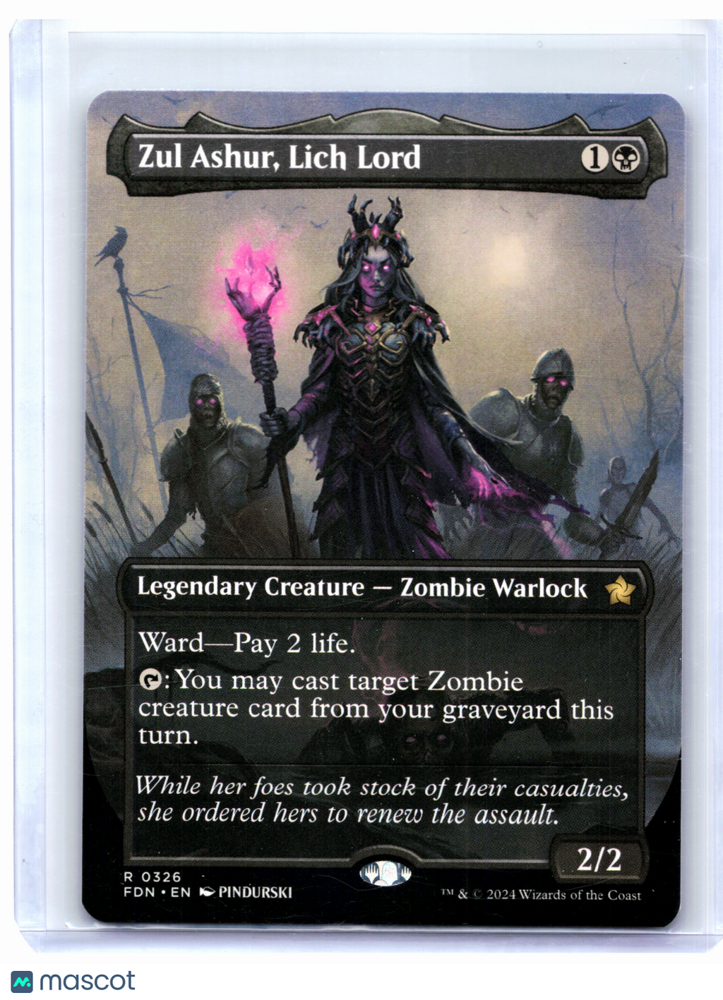 2024 Magic: TG—Zul Ashur, Lich Lord (Borderless) #0326 Foundations—Rare Nonfoil