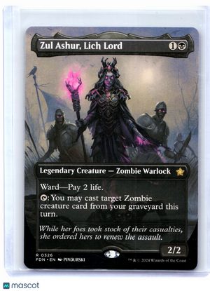 2024 Magic: TG—Zul Ashur, Lich Lord (Borderless) #0326 Foundations—Rare Nonfoil