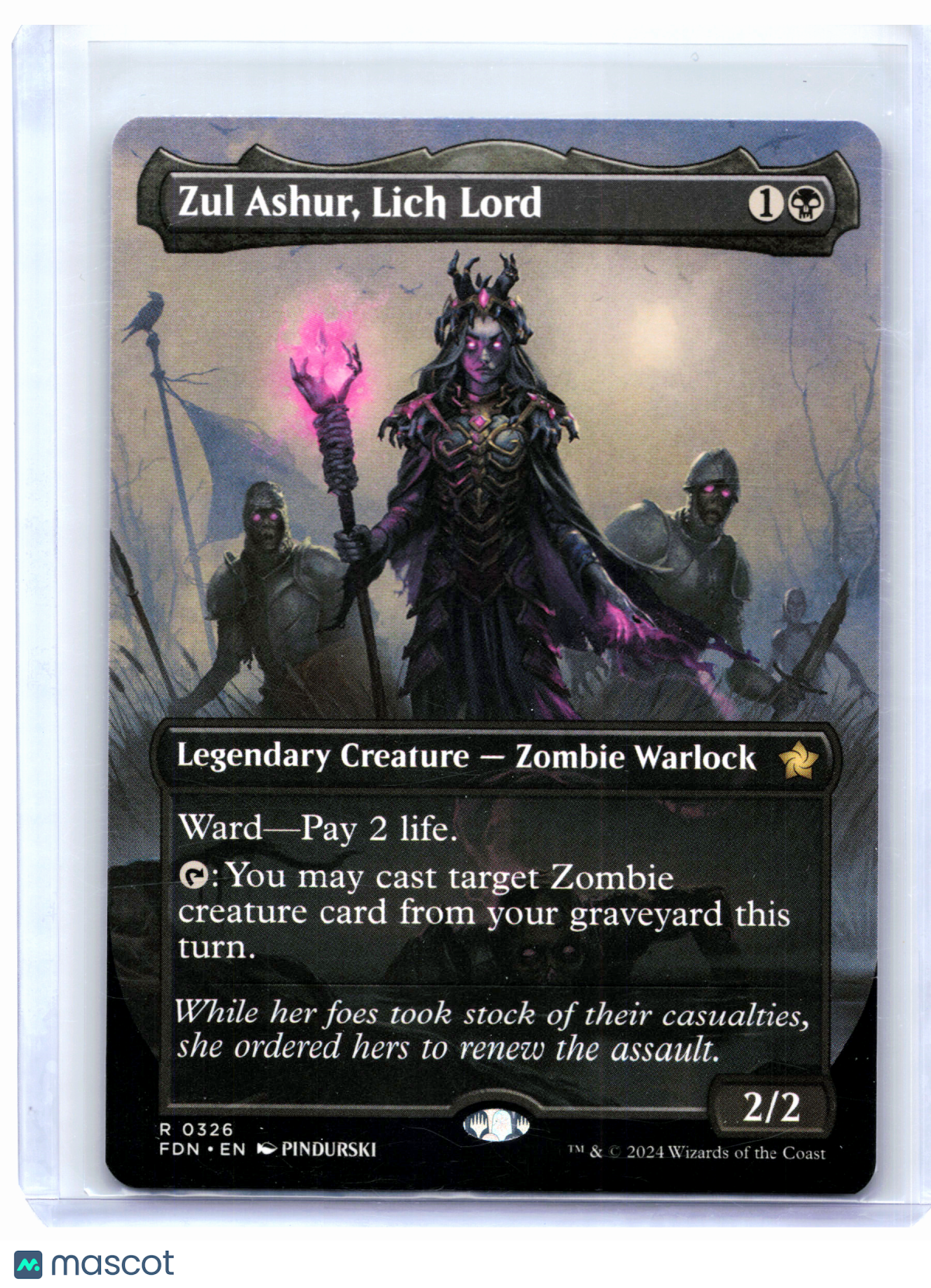 2024 Magic: TG—Zul Ashur, Lich Lord (Borderless) #0326 Foundations—Rare Nonfoil