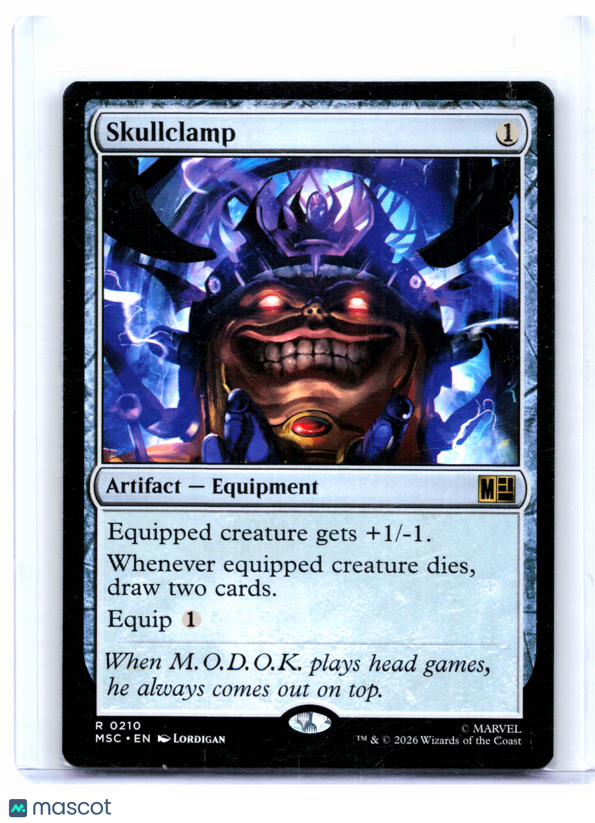 2026 Magic: TG—Skullclamp #0210 Marvel Super Heroes Commander—Rare Nonfoil