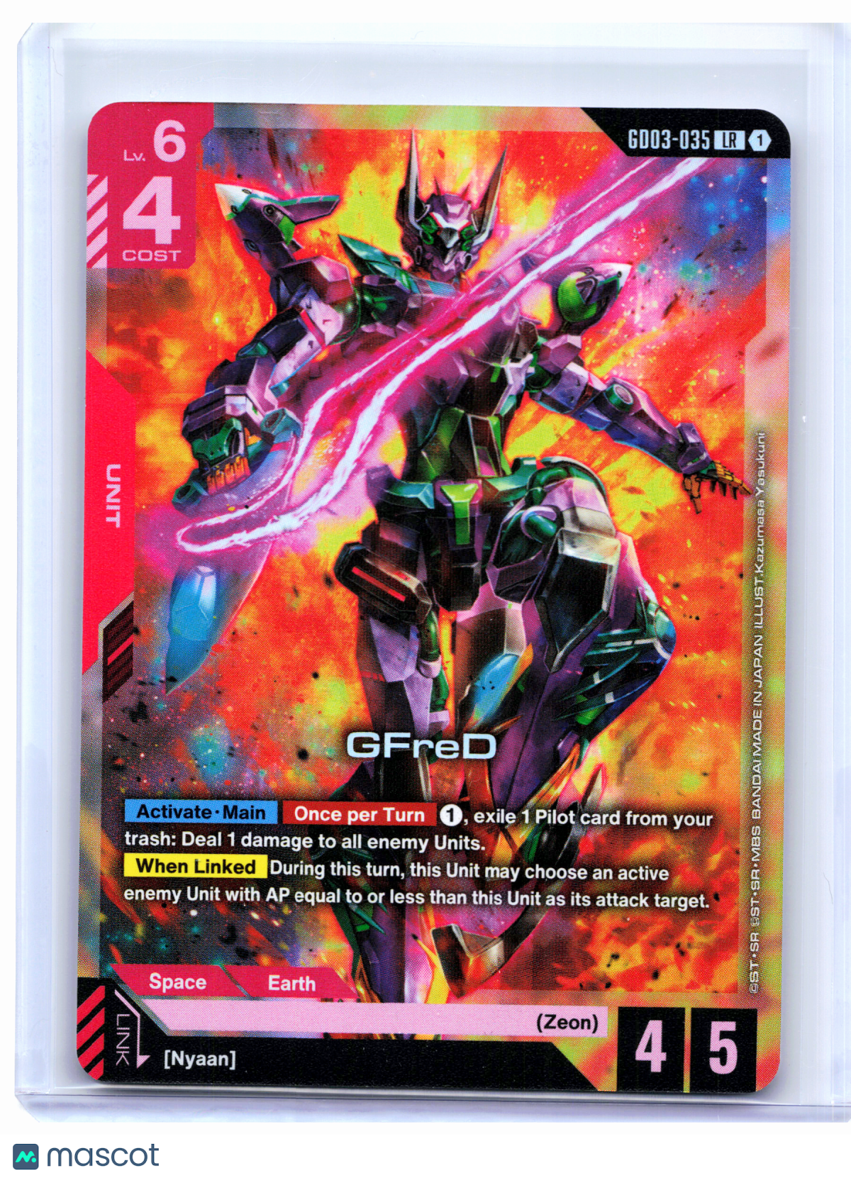 2026 Gundam Card Game—GFreD #GD03-035 Steel Requiem—Legend Rare Foil