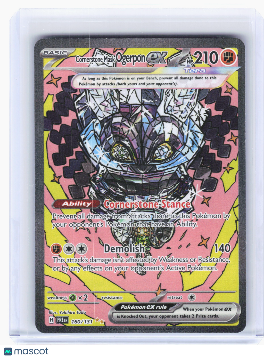 2025 Pokemon—Cornerstone Mask Ogerpon ex #160 Prismatic Evolutions—SIR Holo