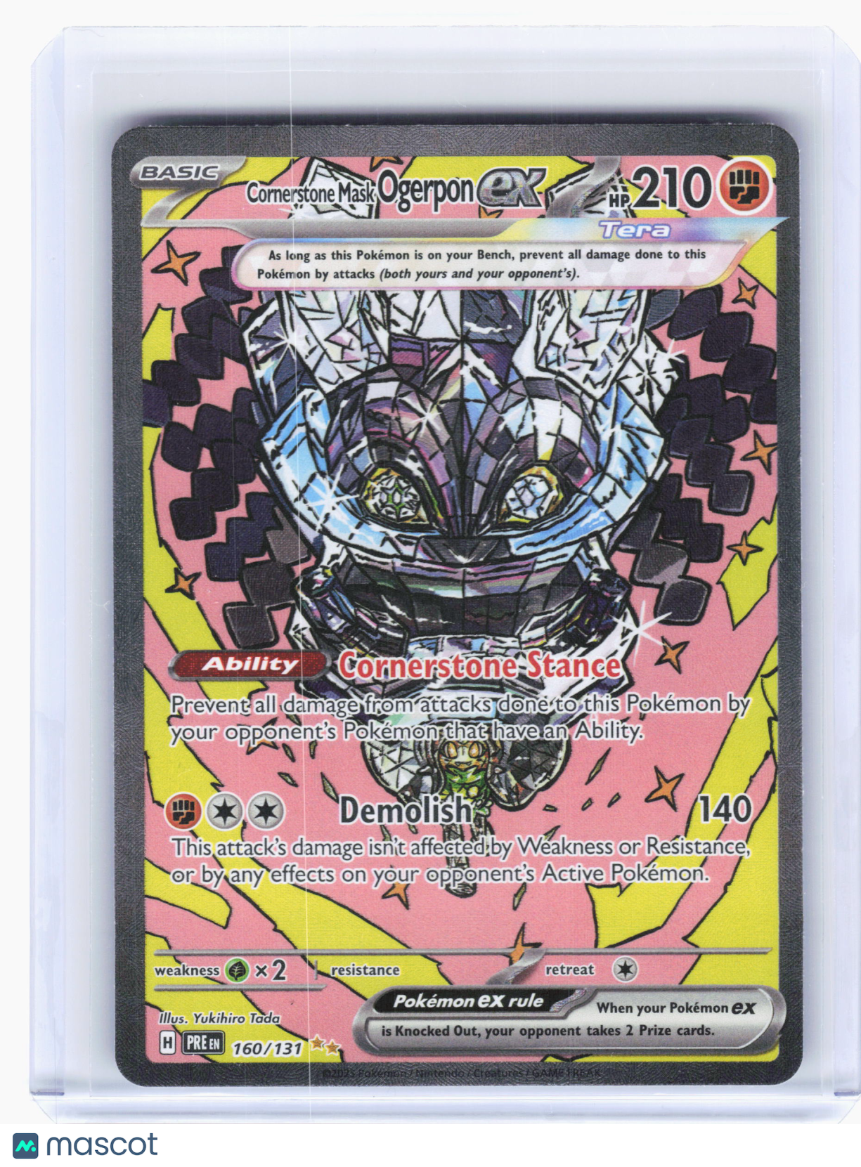 2025 Pokemon—Cornerstone Mask Ogerpon ex #160 Prismatic Evolutions—SIR Holo