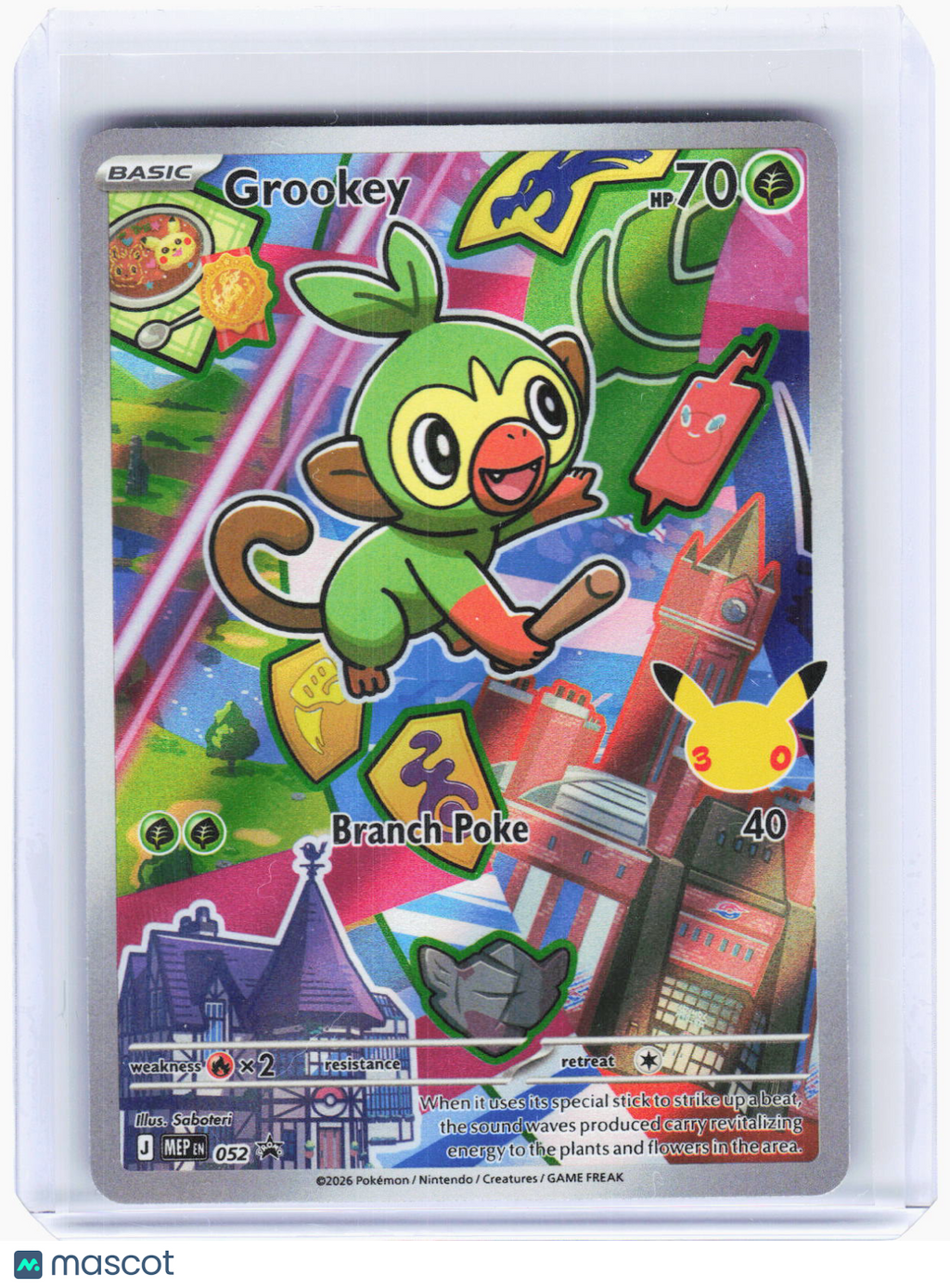 2026 Pokemon—Grookey #MEP EN 052 Mega Evolution Promo Card—Black Star Promo Foil