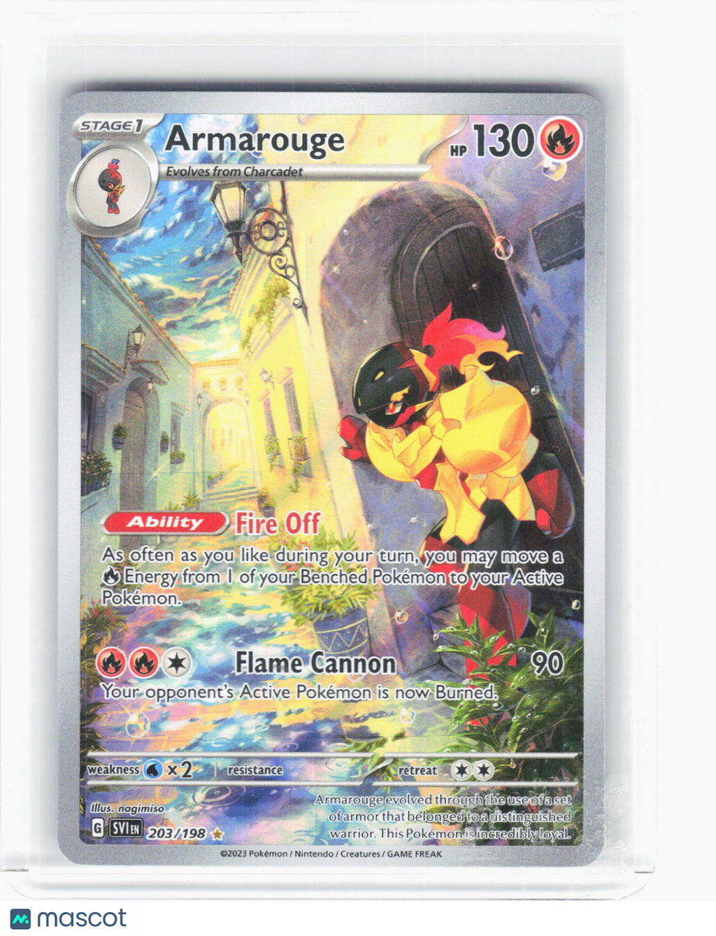 2023 Pokemon—Armarouge #203/198 Scarlet & Violet Base Set—Illustration Rare Foil