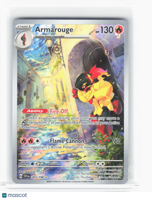 2023 Pokemon—Armarouge #203/198 Scarlet & Violet Base Set—Illustration Rare Foil