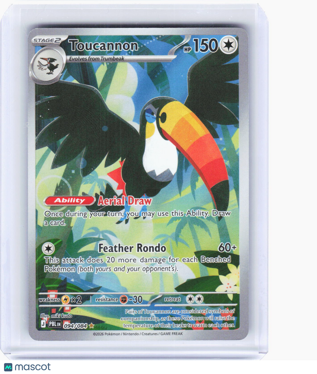 2026 Pokemon—Toucannon #94/84 Pitch Black—Illustration Rare Foil