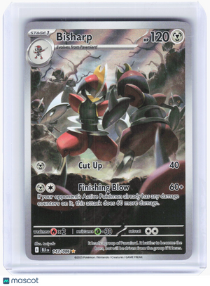 2025 Pokemon—Bisharp #143/86 Black Bolt—Illustration Rare Foil