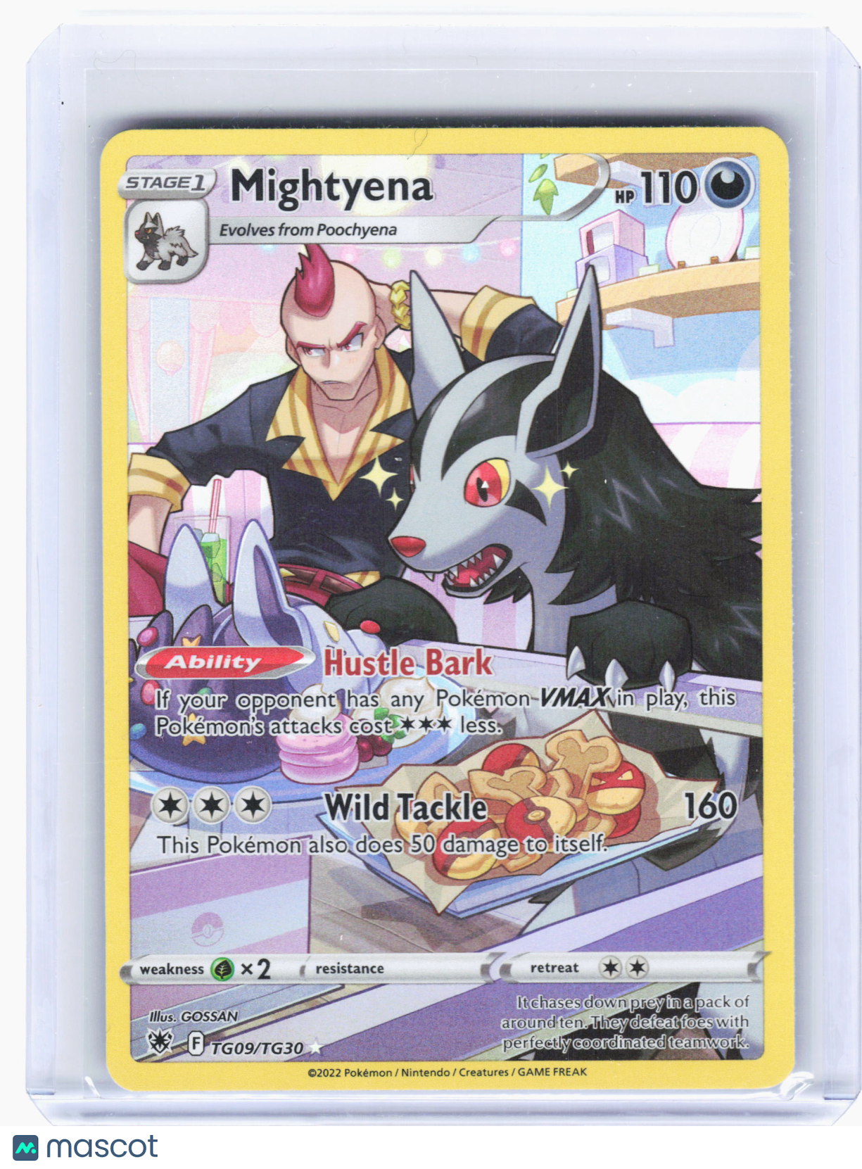 2022 Pokemon—Mightyena #TG09 Astral Radiance—Ultra Rare Holo [Lightly Played]