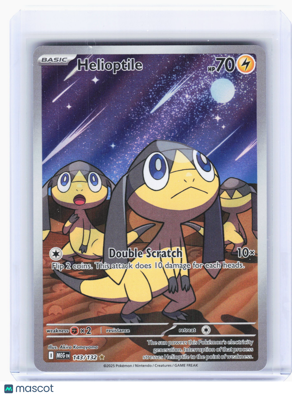 2025 Pokemon—Helioptile #143 Mega Evolution—Illustration Rare Holo
