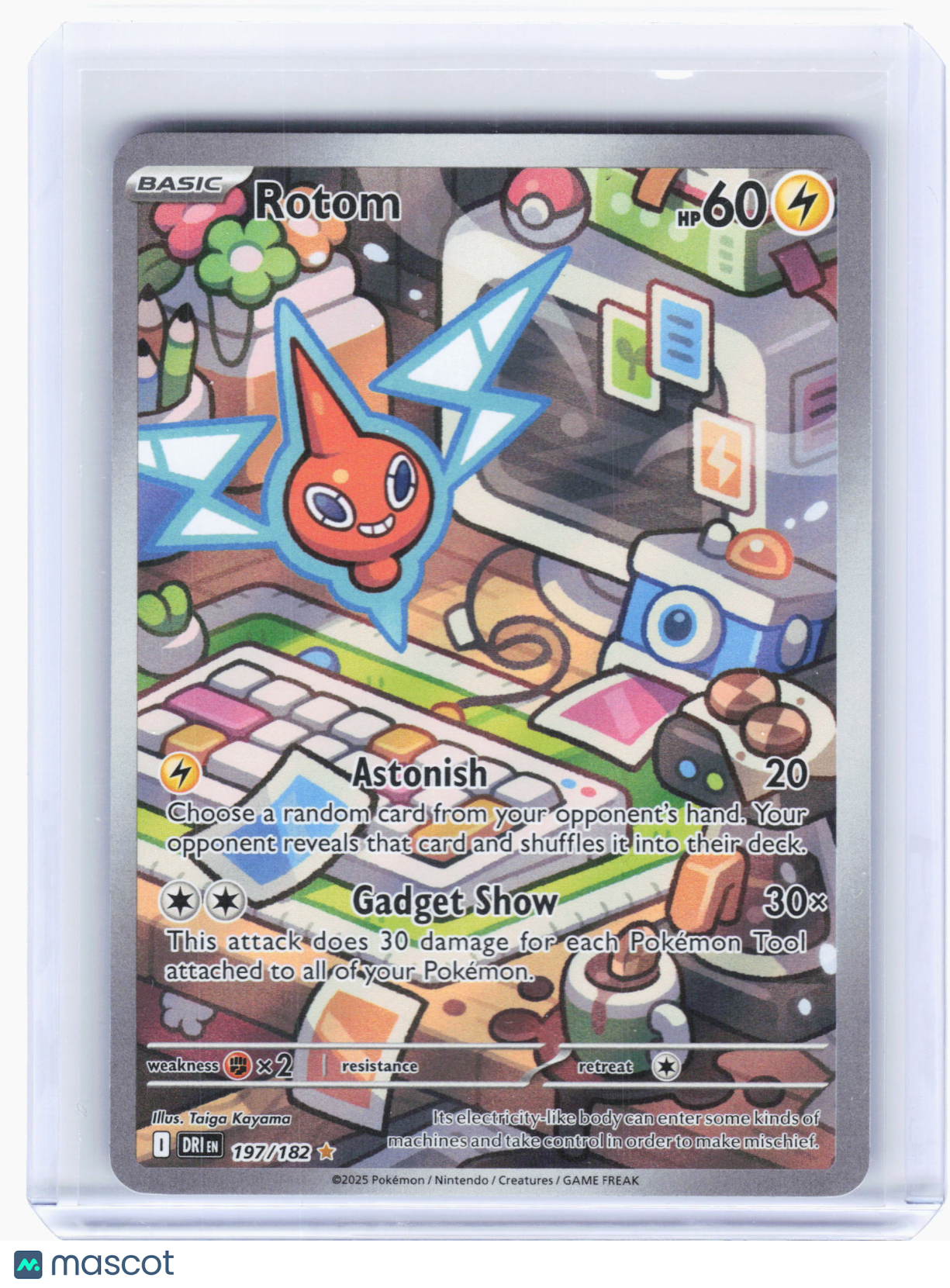 2025 Pokemon—Rotom #197 Destined Rivals—Illustration Rare Holo