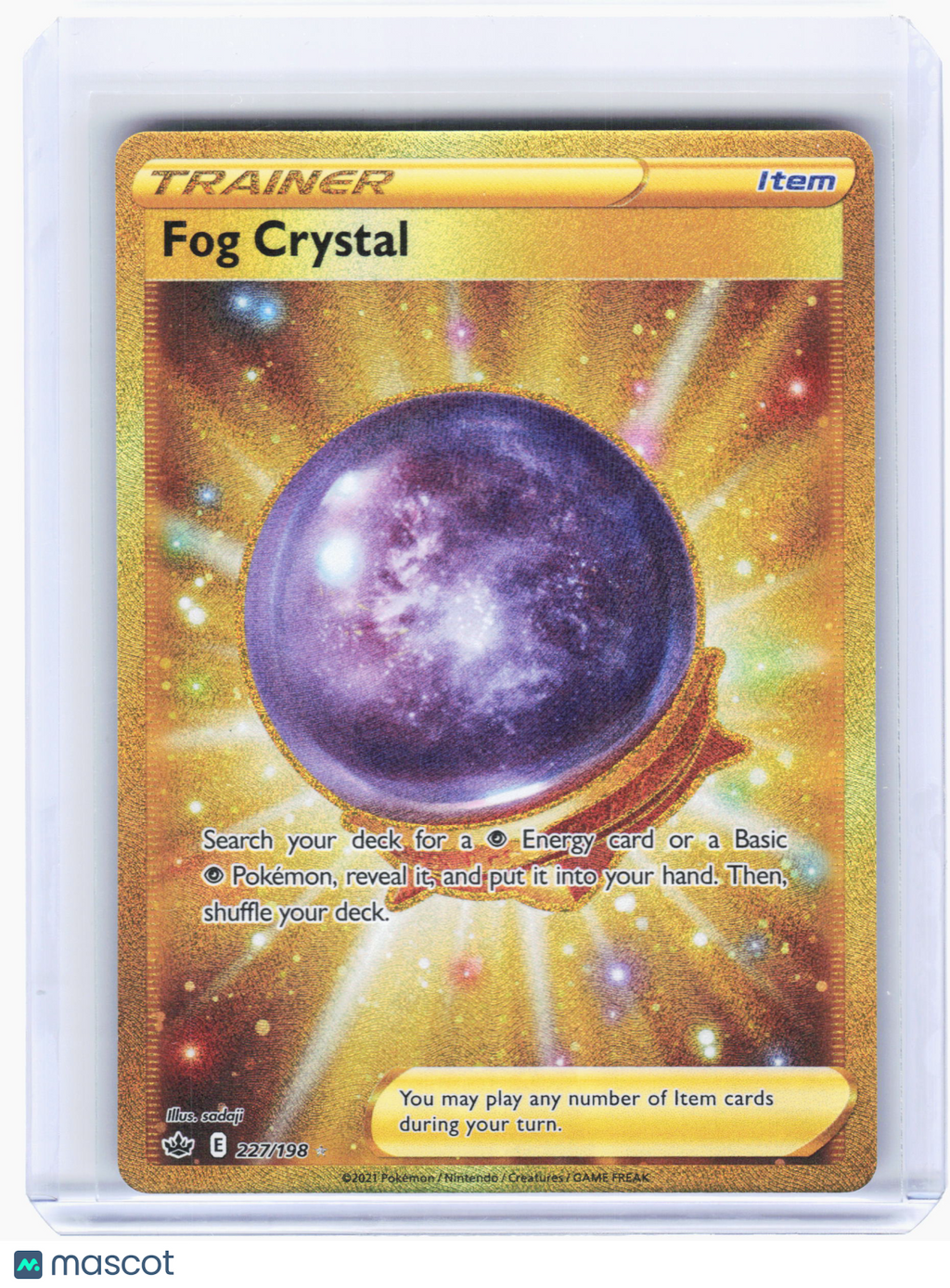 2021 Pokemon—Fog Crystal #227 Chilling Reign—Ultra Rare Gold