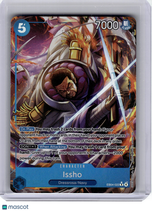 2026 One Piece CCG—Issho #EB04-022 The Azure Sea's Seven—Rare Foil (Alt. Art)