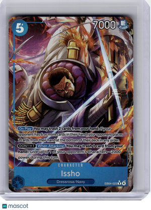 2026 One Piece CCG—Issho #EB04-022 The Azure Sea's Seven—Rare Foil (Alt. Art)