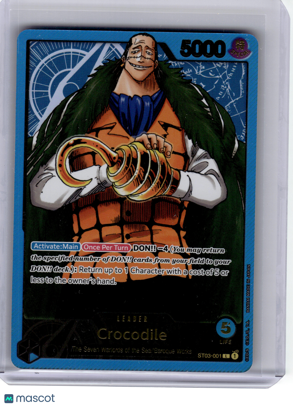 2024 One Piece CCG—Crocodile #ST03-001 Leader Collection—Leader Foil