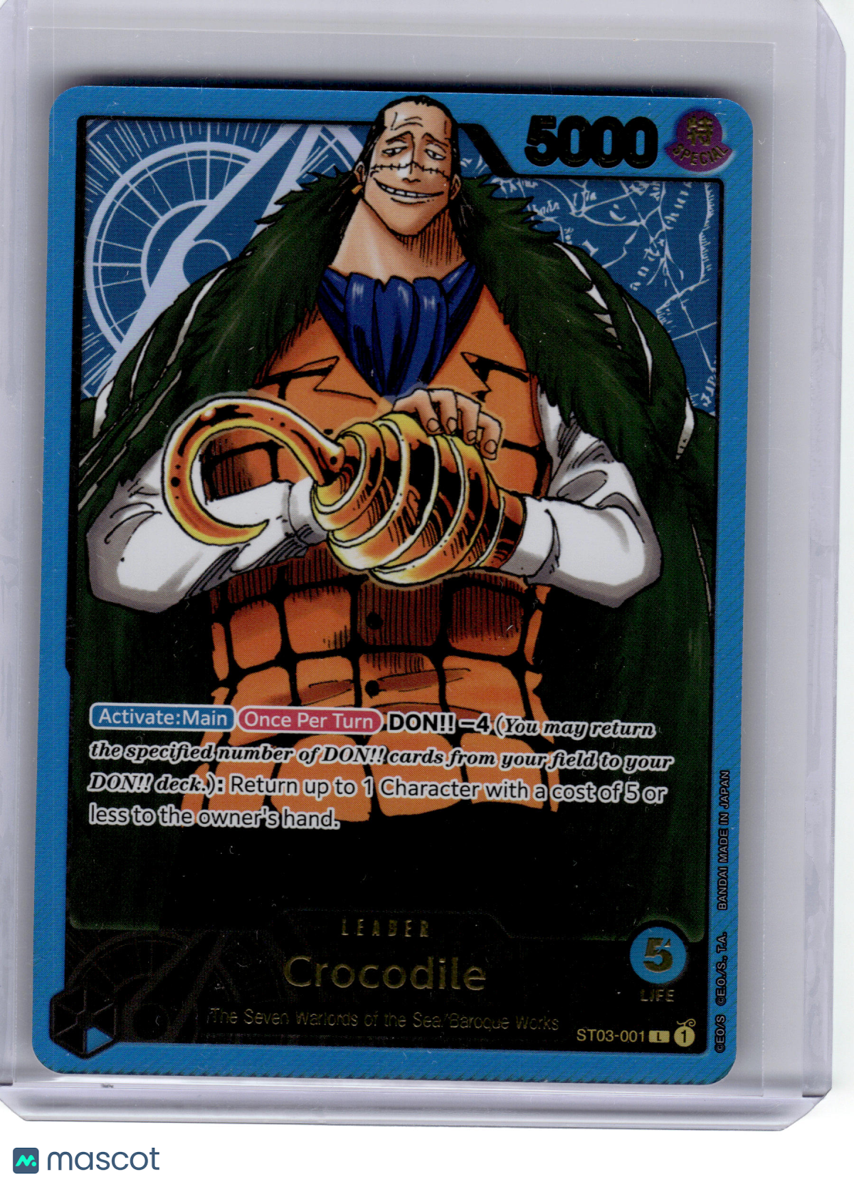 2024 One Piece CCG—Crocodile #ST03-001 Leader Collection—Leader Foil