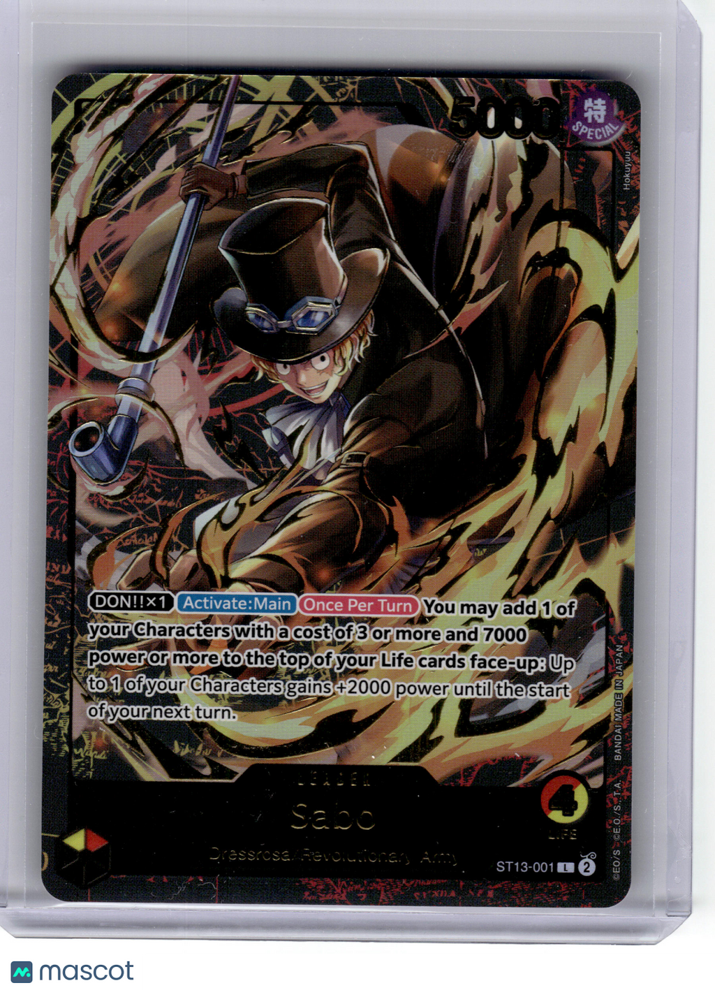 2024 One Piece CCG—Sabo #ST13-001 Premium Card Leader Collection—Leader Foil