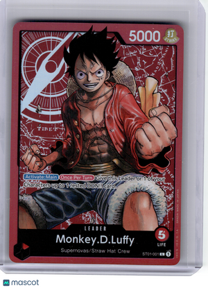 2023 One Piece CCG—Monkey.D.Luffy #ST01-001 Revision Pack Cards—Leader Foil