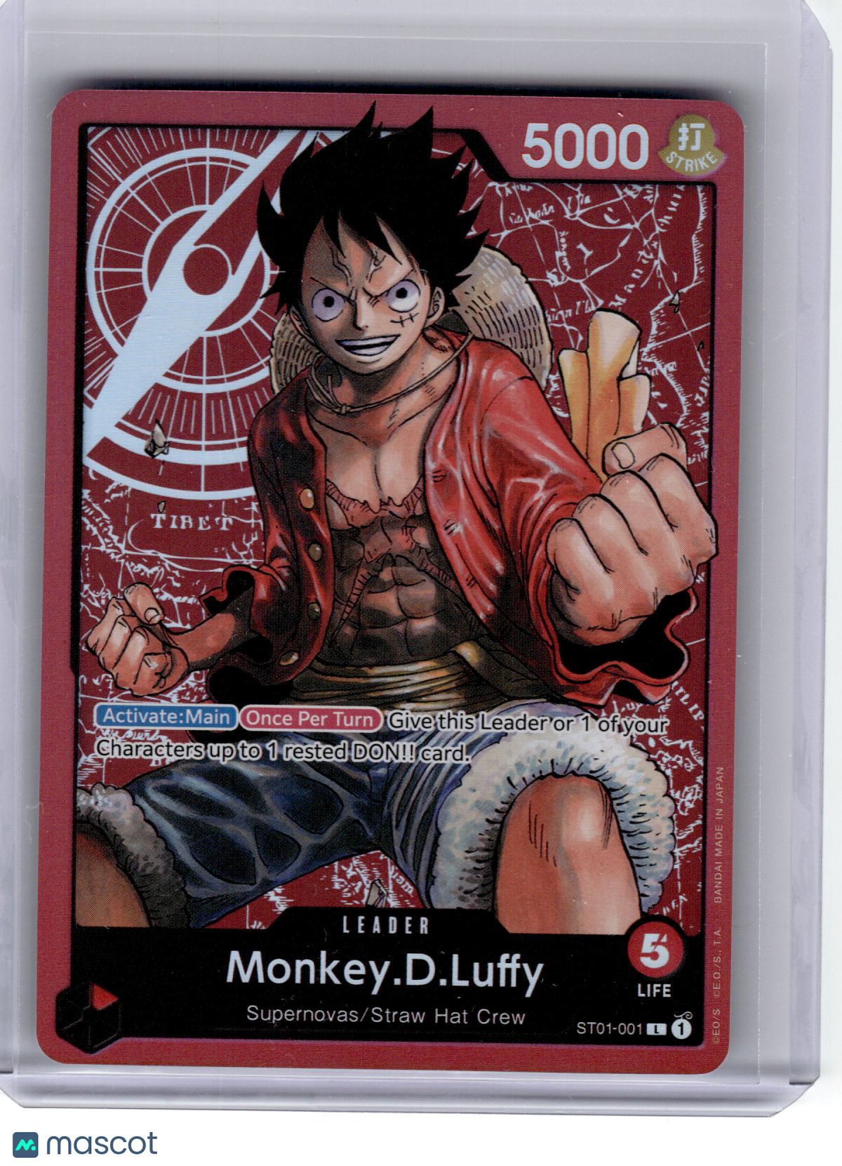2023 One Piece CCG—Monkey.D.Luffy #ST01-001 Revision Pack Cards—Leader Foil