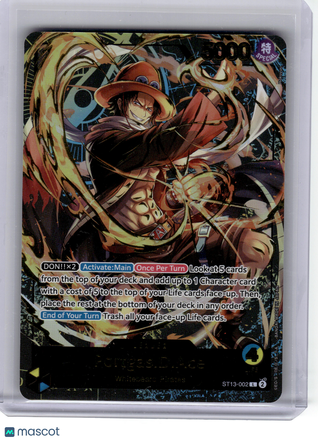 2024 OP CCG—Portgas.D.Ace #ST13-002 Premium Card Leader Collection—Leader Foil