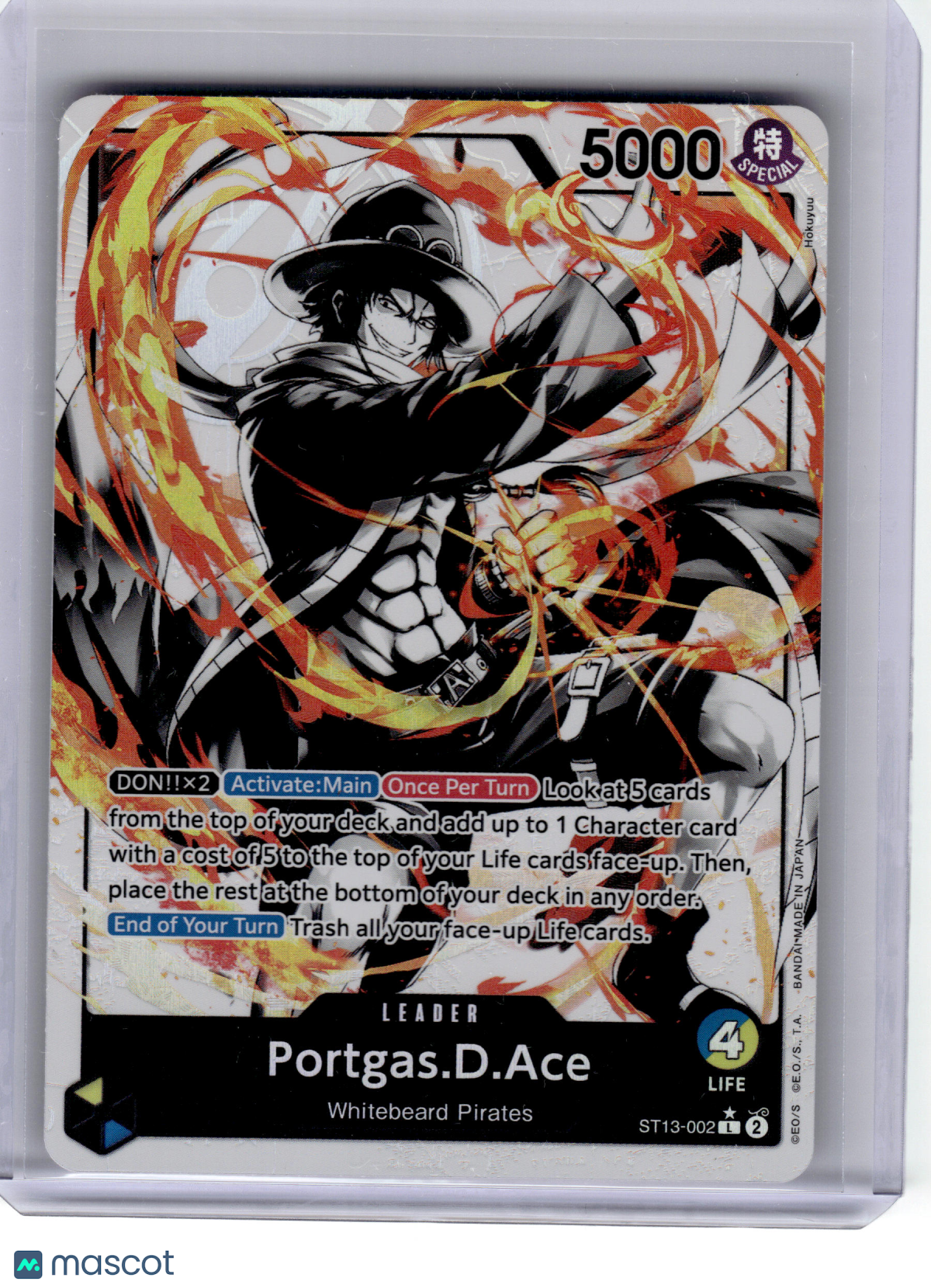 2024 OP CCG—Portgas.D.Ace #ST13-002 UD Three Brothers' Bond—L Foil (Parallel)
