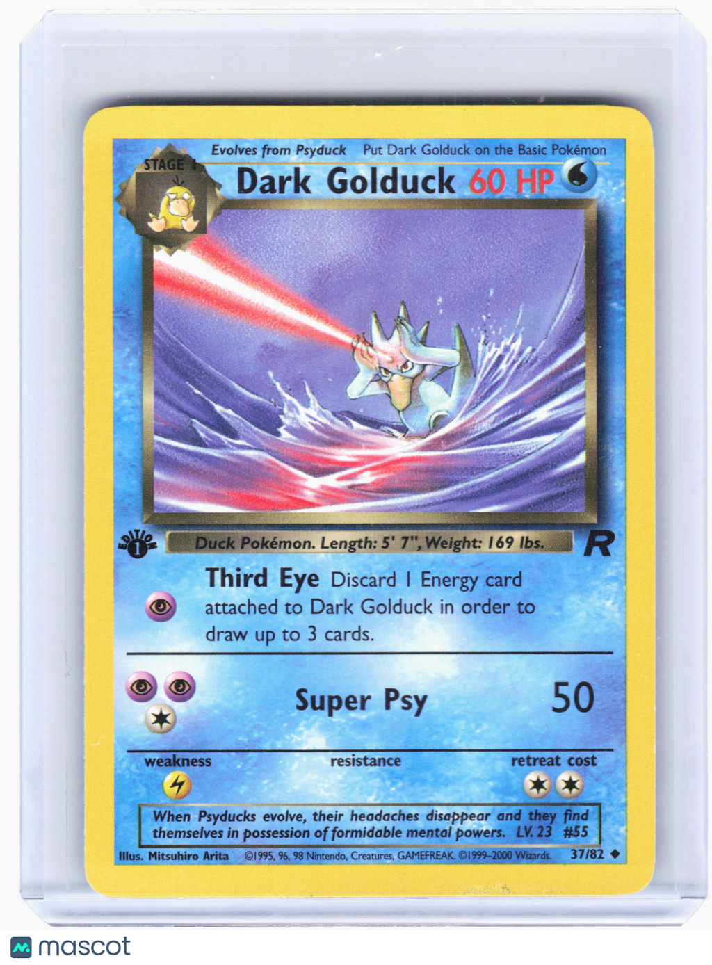 2000 Pokemon—Dark Golduck #37 Team Rocket—Uncommon Nonholo (1st Edition) [LP]