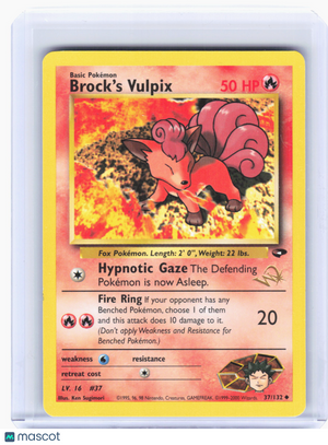 2000 Pokemon—Brock's Vulpix #37 Gym Challenge—Uncommon Nonholo [Lightly Played]