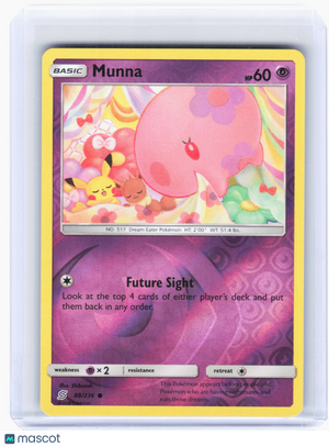 2019 Pokemon—Munna #88 Unified Minds—Common Reverse Holo