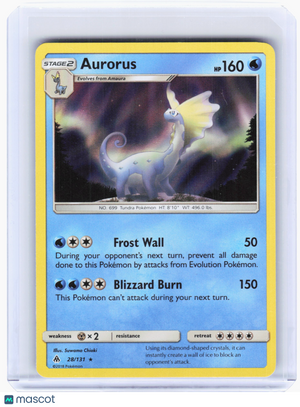 2018 Pokemon—Aurorus #28 Forbidden Light—Holo Rare Holo