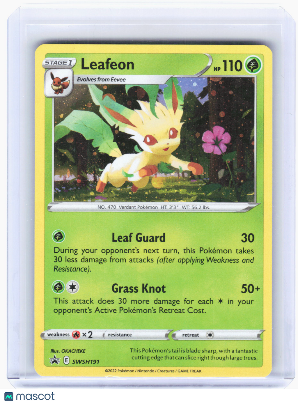 2022 Pokemon—Leafeon #SWSH191 Sword & Shield Promo Cards—Black Star Promo Holo