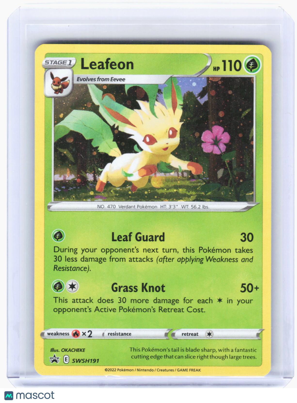 2022 Pokemon—Leafeon #SWSH191 Sword & Shield Promo Cards—Black Star Promo Holo